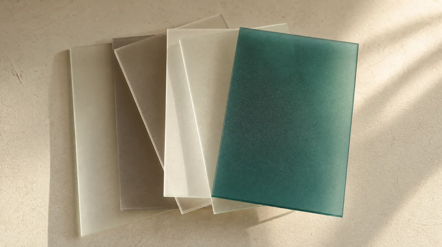 Layered translucent panels representing multiple carrier quotes returned side by side by commercial quoting software